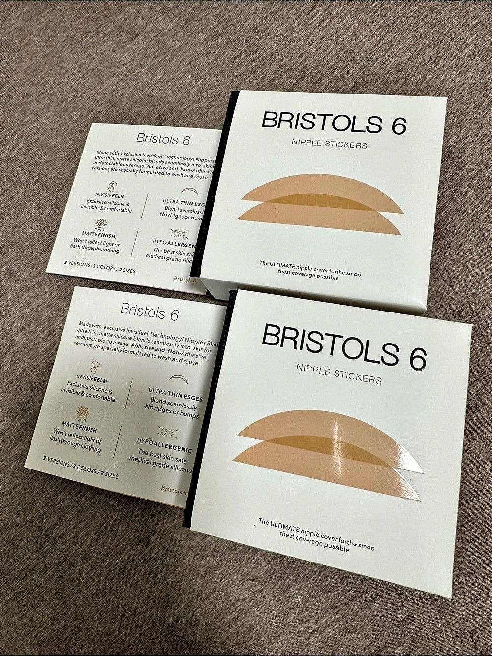 Bristols 6 Nipple Stickers Adhesive Size 1 Caramel – 2 Boxes New